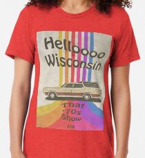 Hello Wisconsin Tri-blend T-Shirt
