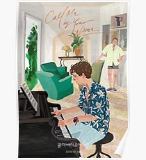 Ruf mich mit deinem Namen an Zeichnung - Elio spielt Klavier Poster