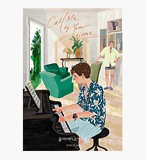 Ruf mich mit deinem Namen an Zeichnung - Elio spielt Klavier Fotodruck