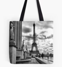 Eiffel Tower VI B&W Tote Bag