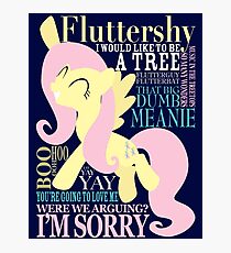 The Many Words of Fluttershy Photographic Print