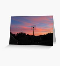 Sunset Moon Rise Greeting Card