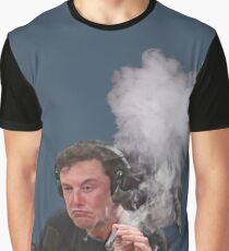 Elon Musk raucht Grafik T-Shirt