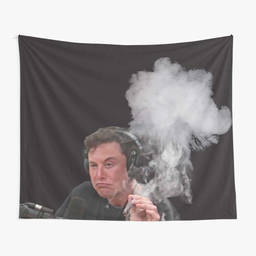 Elon Musk Smokes Wall Tapestry