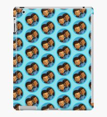 Caleb and Sophia (round blue frame) iPad Case/Skin