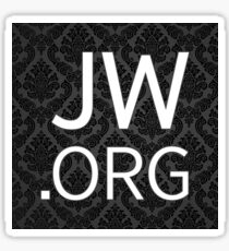 JW.org (black floral pattern) Sticker