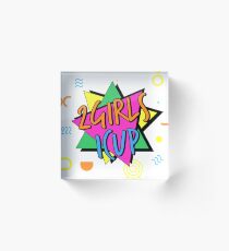 90's Retro - 2 Girls 1 Cup Acrylic Block