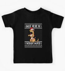 Camiseta para niños German Shepherd Dog Merry Woofmas T-Shirt, Christmas Gift