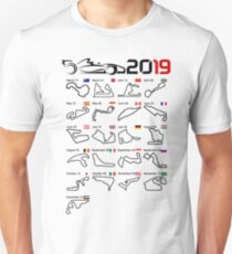 Kalender Rennwagen 2019 Stromkreise weiß Slim Fit T-Shirt