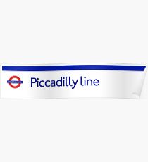London Underground - Piccadilly Line colour strip sign (roundel) Poster
