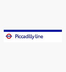 London Underground - Piccadilly Line colour strip sign (roundel) Photographic Print