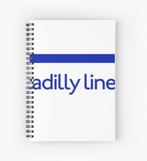 London Underground - Piccadilly Line colour strip sign (roundel) Spiral Notebook