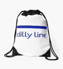 London Underground - Piccadilly Line colour strip sign (roundel) Drawstring Bag