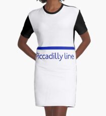 London Underground - Piccadilly Line colour strip sign Graphic T-Shirt Dress