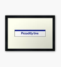 London Underground - Piccadilly Line colour strip sign Framed Print