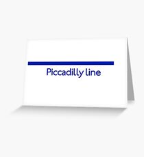 London Underground - Piccadilly Line colour strip sign Greeting Card