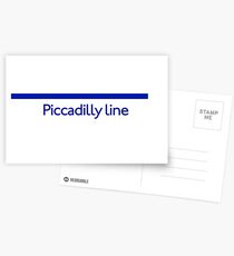 London Underground - Piccadilly Line colour strip sign Postcards