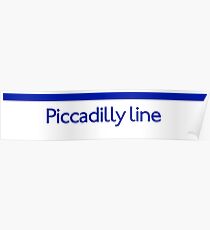 London Underground - Piccadilly Line colour strip sign Poster