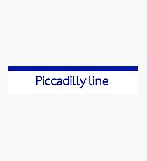 London Underground - Piccadilly Line colour strip sign Photographic Print