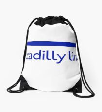 London Underground - Piccadilly Line colour strip sign Drawstring Bag