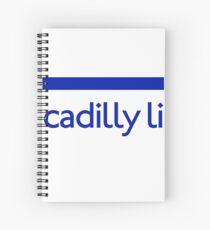 London Underground - Piccadilly Line colour strip sign Spiral Notebook
