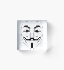 Guy Fawkes Transparent Acrylic Block