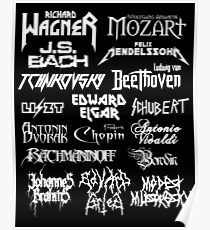 Póster Compositores clásicos de estilo heavy metal