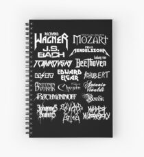 Heavy Metal-style Classical Composers Spiral Notebook