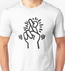 Keith Haring, Fingers Crossed, Good Luck Unisex T-Shirt