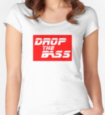 Camiseta entallada de cuello ancho DJ Drop the bass