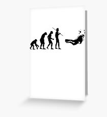 Evolution to Scuba Diver Greeting Card