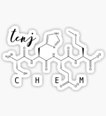 TCNJ Chem molecule: Amino acids spell CHEM Sticker