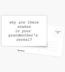Sugar to Catch My Snake Postcards