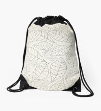 Leaf a background Drawstring Bag