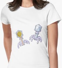 Bacteriophage Structure Illustration Women's Fitted T-Shirt