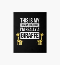 Simple Giraffe Halloween Costume Shirt Human Costume T-Shirt Art Board