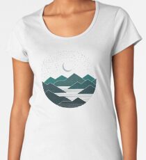 Zwischen den Bergen und den Sternen Premium Rundhals-Shirt