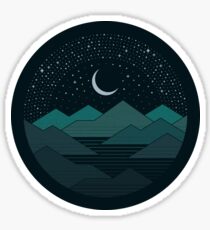 Entre les montagnes et les étoiles Sticker