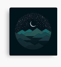 Between The Mountains And The Stars Canvas Print