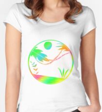 Colorful Art Design Gift Idea Women's Fitted Scoop T-Shirt