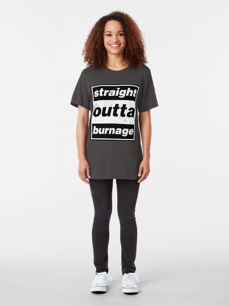 Alternate view of Straight Outta Burnage, Our Kid Slim Fit T-Shirt