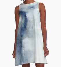 Ice Cracking | Original Watercolor Painting A-Line Dress