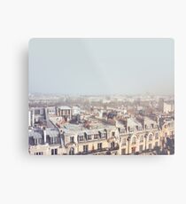 Lienzo metálico Tejados de la mañana de París