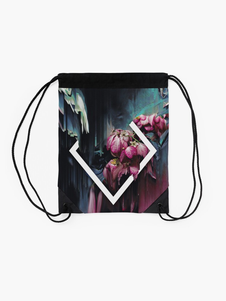 Alternate view of DARK ORCHID 1 Drawstring Bag