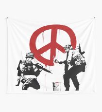 banksy no war Wall Tapestry
