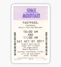 Space Mountain Fastpass Sticker