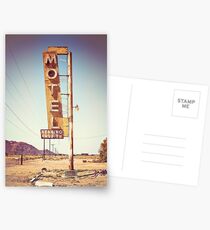 Motel Schild an der Route 66 Postkarten