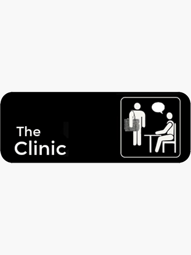 "The Clinic" Sticker by happyk8e Redbubble