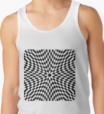 #black #white #checkered #chess #pattern #abstract #flag #floor #square #checker #board #chessboard #texture #check #design #race #illustration #squares #tile #racing #game  #checked #tiles #geometric Tank Top