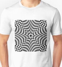 #black #white #checkered #chess #pattern #abstract #flag #floor #square #checker #board #chessboard #texture #check #design #race #illustration #squares #tile #racing #game  #checked #tiles #geometric Unisex T-Shirt